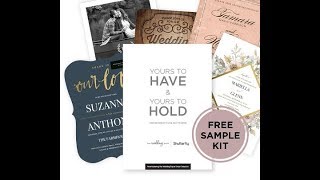 SHUTTERFLY WEDDING INVITATIONS SAMPLES KIT OPENING [upl. by Christina]