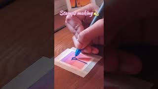 Helllooeasy stamps make at homewatch nowplease subscribe diycrafts [upl. by Haniraz]