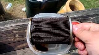 Oil filter with 1000 miles cut open [upl. by Arretahs]