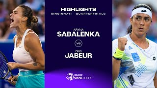 Ons Jabeur vs Aryna Sabalenka  2023 Cincinnati Quarterfinals  WTA Match Highlights [upl. by Punak303]