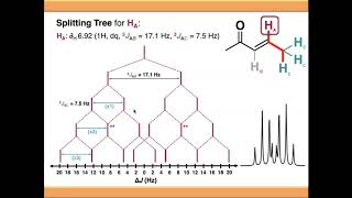 NMR Spectroscopy Compound Multiplets and Splitting Trees [upl. by Nilhtac]