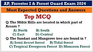 BTC Forester I and Forest Guard Exam Assam Police Exam 2024  Assam gk mcq forestdepartment [upl. by Zerla364]