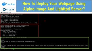 How To Deploy Your Webpage Using Alpine Image And Lighttpd Server [upl. by Dunseath]