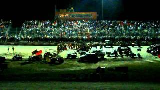 Tony Stewart Wins Race At Ohsweken Speedway July 27 2011 [upl. by Aerdnek187]