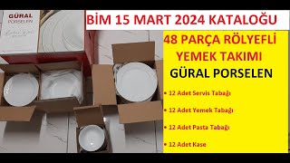 BİM 15 MART 2024  48 PARÇA RÖLYEFLİ YEMEK TAKIMI  BİM MUTFAK KATALOĞU [upl. by Giacamo345]