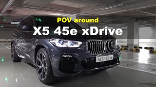 BMW X5 45e xDrive M sport POV interior and exterior [upl. by Enneire]