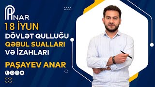 18 iyun Dövlət Qulluğu imtahan sualları [upl. by Noreik]