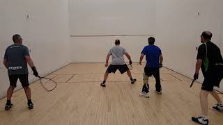 Doubles Racquetball at The Lakeshore fitness center Y Muskegon Mi Some great shots [upl. by Jena]