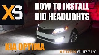 Kia Optima  How to Install HID Xenon w wiring harness 2011 [upl. by Wong]