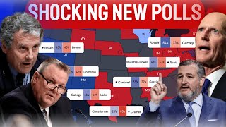 2024 Senate Map Predictions Based on the Latest Polls in Every State [upl. by Ynattyrb]