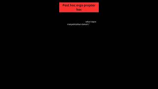 Kesalahan Berpikir  Post hoc ergo propter hoc [upl. by Erimahs]