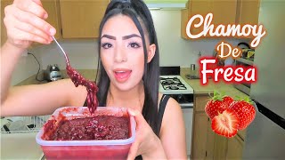 HOW TO MAKE HOMEMADE CHAMOY DE FRESA SPICEY [upl. by Okiek678]