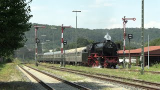 23 058 tobt in ihrer alten Heimat  Die Bundesbahn lebt um Crailsheim 4K [upl. by Nauqad]