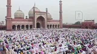 Prayer at the Jama Masjid during EidalFitr New Delhi [upl. by Miner151]