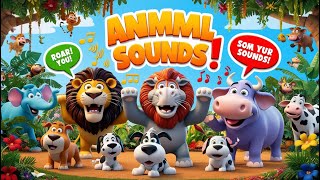 Animals For Kids With Animal Sound 🐶🦁🐥  The Cow Goes Moo Moo Songs  Kids Animal Songs [upl. by Lindley]