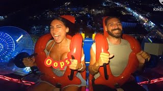 Crazy Moments Compilation Of Slingshot Ride  Funny Ride [upl. by Gerrie]