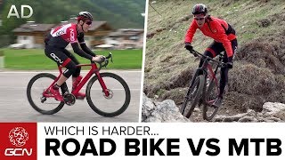 Road Bike Vs Mountain Bike Which Is Harder [upl. by Gnik702]