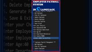 Employee Payroll System in C [upl. by Toinette]