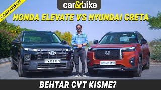 Hyundai Creta Vs Honda Elevate Automatic Choice Kaunsi  Comparison  carandbike [upl. by Adlei]