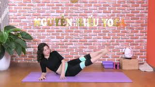 Yoga tại nhà  Bài tập Yoga giảm eo giảm mỡ nội tạng BỤNG GỌN EO THON Nguyễn Hiếu Yoga [upl. by Rimat]