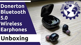 Donerton Bluetooth 50 Wireless Earphones Unboxing [upl. by Berga]