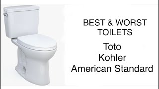 Best Toilets and Worst Toilets Toto Kohler American Standard Toto Drake [upl. by Joyann167]