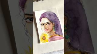 Water Colour Face Drawing 😍 [upl. by Ayvid459]