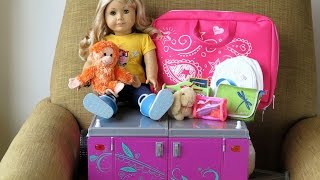 How To Travel With Your American Girl Doll  Two Night Hotel Vacation Stay [upl. by Apeed]