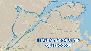 ITINERAIRE ROAD TRIP QUEBEC 2024 CARNET DE VOYAGE [upl. by Niven380]