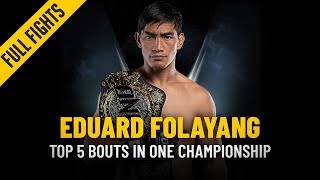 ONE Full Fights  Eduard Folayang’s Top 5 Bouts [upl. by Ellehsar116]