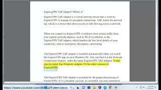 ExpressVPN TAP adapter ExpressVPN tap adapter download ethernet 2 ExpressVPN tap adapter​ [upl. by Irac]