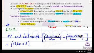 financement mixte escompte deffets et découvert bancaire [upl. by Jasper]