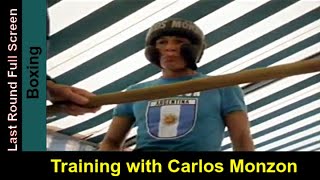 Boxing Training with the Stars Boxer Carlos Monzon Workout Session in Widescreen Color [upl. by Llecrad675]