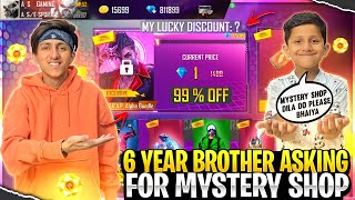 6 Year Brother Ask Me For Mystery Shop Got 90 Off Buying 10000 Diamond 💎  Garena Free Fire [upl. by Ailema602]