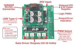 Programmable Isolated 4Channel Smart Gate Driver Board  PWM Control for SiC IGBT amp MOSFETs [upl. by Cilurzo342]