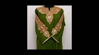 kashmiri orginal hand Tilla work pheran design 2024 new pattern Tilla work design [upl. by Koller]