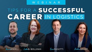 Webinar Tips for a Successful Career in Logistics  Trailer Bridge [upl. by Montford193]