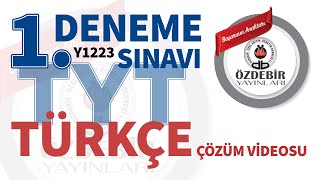 EKİM 2023  TYT 1 DENEME SINAVI TÜRKÇE ÇÖZÜM VİDEOLARI [upl. by Atirb785]