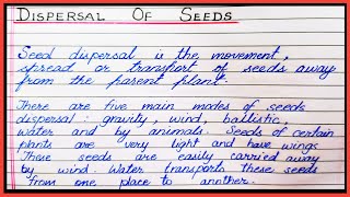 Definition of dispersal of seeds  What is dispersal of seeds [upl. by Aihsenet512]