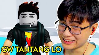 AKU DITANTANG TEMENKU DI ROBLOX [upl. by Zima]