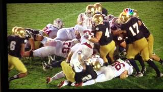 Epic Goal LIne Stand Notre Dame vs Stanford 2012 [upl. by Benson]