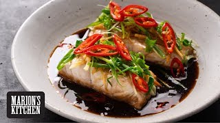 Steamed Soy amp Ginger Fish  Marions Kitchen [upl. by Enilarac]