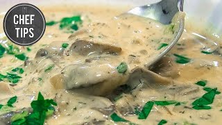 Hungarian Mushroom Soup Recipe  Chef Tips [upl. by Aveline]