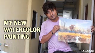 Watercolor Painting Watercolor Painting for BeginnersWatercolor SceneryLandscape Painting [upl. by Klecka]