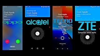 Mix Oppo amp Alcatel amp Tecno Spark amp ZTE screen recording calls  Incoming Calls [upl. by Nadoj]