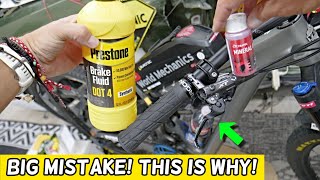 Can You Use Brake Fluid In Bicycle Brakes Shimano Sram Tektro Magura [upl. by Olyhs57]