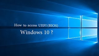 How to access BIOS in Windows 10 in Dell  Asus  HP etc [upl. by Hanoy]