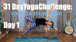 31 Day Yoga Challenge Day 1 ⎮ Yoga For Every Body [upl. by Olin]