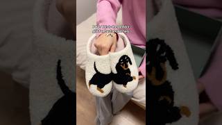 So cute🥹🐶 dachshund gift slippers [upl. by Prissy]