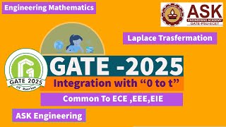 Gate EEEECEEIE   Integration O To Tquot Laplace transform 6  ASK Engineering Academy [upl. by Jaeger]